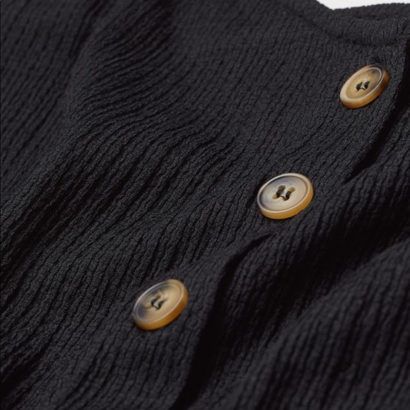 NWT H&M Black Romper Jumpsuit Casual Dress Cute Summer Outfit Vacation Outfit XS - Picture 3 of 3